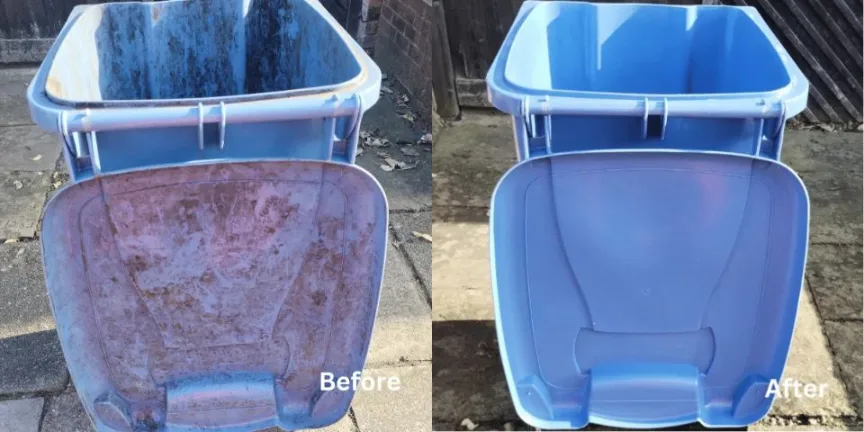 Adrenify Bin cleaning service before and after