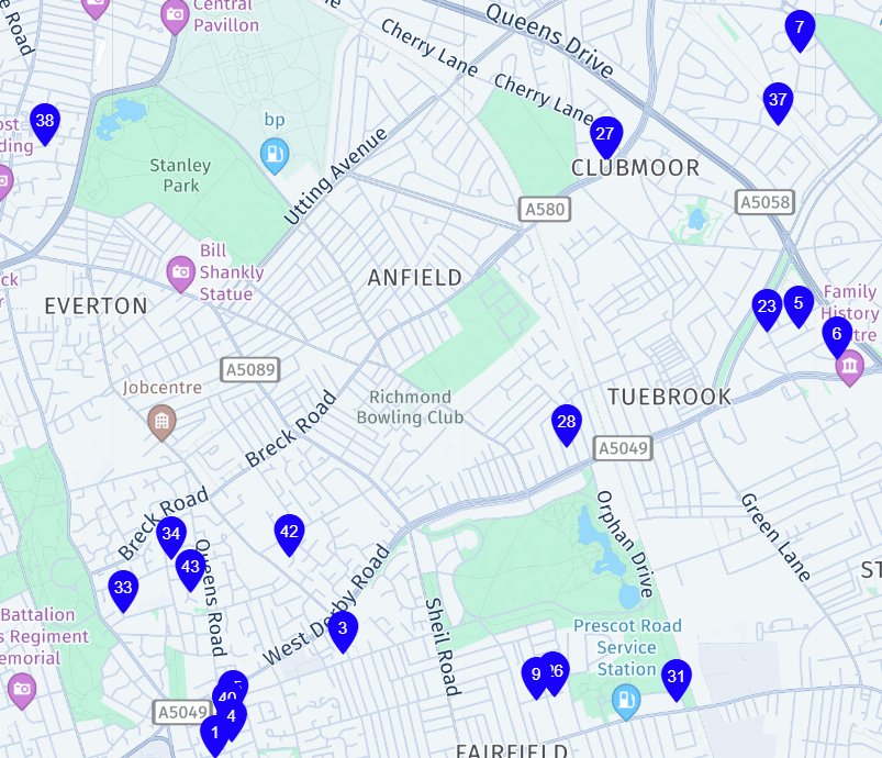 Wednesday Wheelie Bin Cleaning in North & East Liverpool (A1 & A2 Rounds)