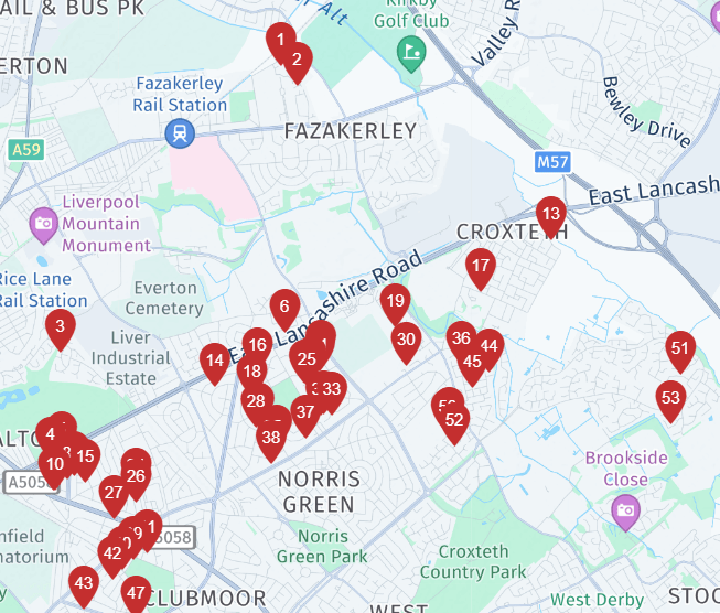 Thursday Wheelie Bin Cleaning in North Liverpool (A1 & A2 Rounds)