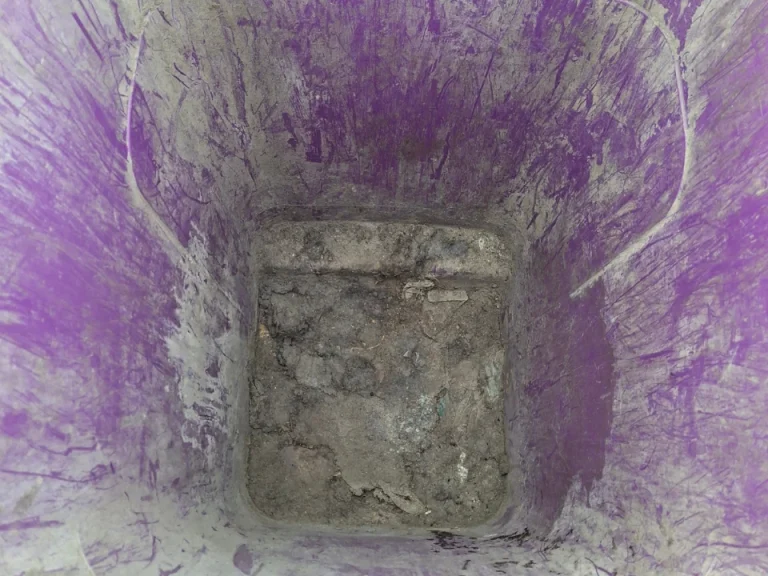 Dirty inside of bin before first deep clean