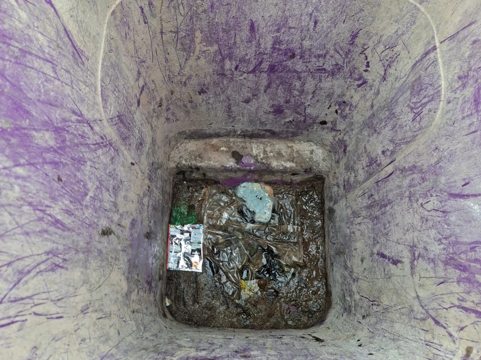 First Deep Bin Cleans inside bin before, Woolton, Liverpool